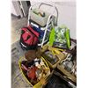 Image 5 : Group lot - Step stool / Earthquake kit / extension cords / trouble lights / drill / Stuffed animals