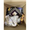 Image 1 : Box lot - Set dec - knitting kits / fake leaves / etc.