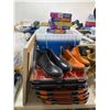 Image 1 : Group lot - x6 plastic hardware organizers / misc storage bins / x2 pairs of shoes / storage bags / 