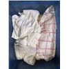 Image 3 : Under table lot - Bag of misc clothes / plastic storage bin