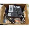 Image 2 : Group lot - Box of DVDs / telephone / duffle bags / track for track lighting / bowls / medical bag