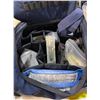 Image 3 : Group lot - Box of DVDs / telephone / duffle bags / track for track lighting / bowls / medical bag