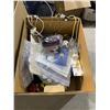 Image 2 : Table lot - Motorcycle helmets - Tent - Briefcases - Box of hard hats - Set Dec medical items