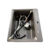 Image 1 : Blanco Black Undermount Single Sink w/ black Moen Kitchen faucet - Sink :24.75x21"