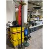 Image 2 : Pallet Lot - Misc plastic bins - x2 tall standing lamps - misc floor mats - misc folding chairs - sl