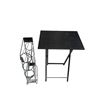 Image 1 : Group lot - Wall mount coffee cup holder + small black end table (14x19x26")