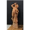 Image 1 : Statue of "Young Boy blowing shell horn while holding fish" sculpture - approx 27" height