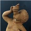 Image 3 : Statue of "Young Boy blowing shell horn while holding fish" sculpture - approx 27" height