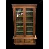 Image 1 : Vintage mahogany bookcase display cabinet - approx 46" W x 14" L X 77" H