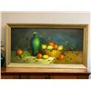 Image 1 : Vintage oil painting of fruit - signed & framed (approx 29" x 52")