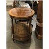 Image 2 : Vintage oval mahogany end table - approx 26" W x 24 1/2" H