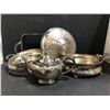 Image 1 : Group of assorted (Silver / Plated) serving dishes - includes Birks sterling plate / Meridens Co Ham
