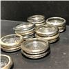 Image 3 : Group of approx 17 Silver Plated crystal coasters