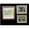 Image 1 : Group of 2 original oil paintings by Russel Prosser (approx 12" x 10") & "Behind the white spot cafe