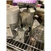 Image 3 : Shelf lot of assorted misc items - includes Salton stainless steel kettle / glass decanters / Italia