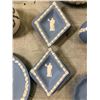 Image 2 : Large group of assorted Wedgwood - includes green & blue plates / 2 plates in frame / 11 serving pla
