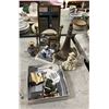 Image 1 : Group of assorted decor - includes angel figurine / mirror / portrait / figurines etc