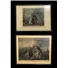 Image 1 : Group of 2 assorted framed paintings - The death of General Wolfe ( approx 27 1/2" x 22 1/2")