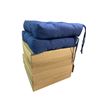 Image 1 : Amazon Basics Tufted Outdoor Patio Square Seat Cushions (x6) - Insignia Blue