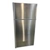 Image 1 : Stainless Steel Fridge / Freezer (31.5x28x68") -  From Movie Set - Lights work / motor doesn't turn 