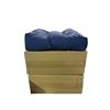 Image 1 : Amazon Basics Tufted Outdoor Patio Square Seat Cushions (x4) - Insignia Blue