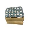 Image 1 : Amazon Basics Patio Bench Cushion (x3) - Green Fan Leaf