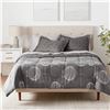 Image 1 : Amazon Basics - Full / Queen - 7 Piece lightweight microfiber "Bed-In-A-Bag" (Industrial Grey)