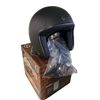 Image 1 : WSB Inc. "Sick Lid" Biker Helmet w/ Visor (Open Face / Matte Black) (Size S)