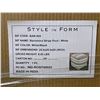 Image 2 : Style In Form "Barcelona Stripe Pouf" - White w/ Black Stripe - 20.5x20.5x20"