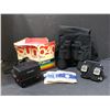 Image 1 : Group of assorted items - includes Polaroid 640 appareil land instant / 10x50 field 5.7" binoculars 