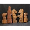 Image 1 : Group of 5 First Nations hand carved wooden decorative carvings