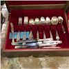 Image 3 : Mix lot of assorted silverware & stainless steel flatware - includes EPNS silver serving etched kniv