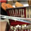 Image 4 : Mix lot of assorted silverware & stainless steel flatware - includes EPNS silver serving etched kniv