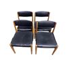 Image 1 : x4 Chairs - Mid century modern style chairs - Wood w/ Black - 20x19x31"