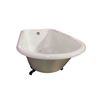 Image 1 : Clawfoot stand Alone Bathtub - White w/ blue claw feet - 61x31x24"