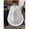 Image 2 : Clawfoot stand Alone Bathtub - White w/ blue claw feet - 61x31x24"