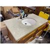 Image 2 : Bathroom Vanity w/ Marble top, undermount sink, Pfister faucet, 2 drawers, 2 doors - 24x43x34"