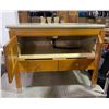 Image 3 : Bathroom Vanity w/ Marble top, undermount sink, Pfister faucet, 2 drawers, 2 doors - 24x43x34"