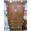 Image 3 : Group lot - Asian Style Walnut Table w/ Marble inlayed top (54x32x31") - Walnut Chairs - x2 Walnut d