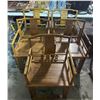 Image 1 : Group lot - Asian style Walnut dining chairs - Made of solid wood
