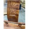 Image 3 : Asian Style Walnut Table w/ Marble inlayed top (3ft square x 31") & 4 Walnut Chairs
