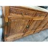 Image 3 : Asian Style Walnut Cabinet w/Marble inlayed top (63in x 18in x 43inH)