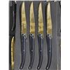 Image 2 : Major TV Series Prop - Group lot - x20 Black and Gold "Laguiole by Jean Dubost" Steak knives (5 sets