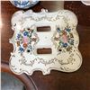 Image 3 : Group of assorted cups & home decor - includes double porcelain pink roses light switch wall cover e
