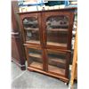 Image 2 : Group of 2 vintage furniture - includes bookshelf cabinet (bottom foot needs repair) -approx 36" W x