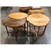 Image 1 : Group of 4 side tables - approx 24" H & folding tray table