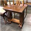 Image 2 : Group of 2 vintage chairs & coffee table (approx 32" W x 17 1/2" H) & George style inlaid table (app