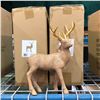 Image 1 : Box of standing deer figurine decor (14 1/2" height) - approx 4pcs