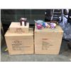 Image 1 : Group of assorted decor - includes fish figurines (approx 120pcs) / Bodico neon colors bandages 144p