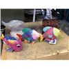 Image 2 : Group of assorted decor - includes fish figurines (approx 120pcs) / Bodico neon colors bandages 144p
